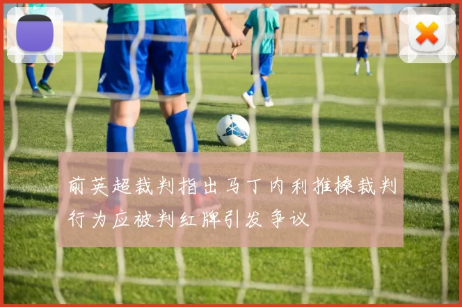 前英超裁判指出马丁内利推搡裁判行为应被判红牌引发争议